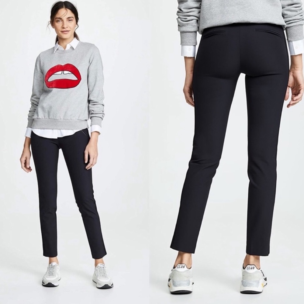 Rebecca Taylor Black Techy Bootcut Pants Trousers